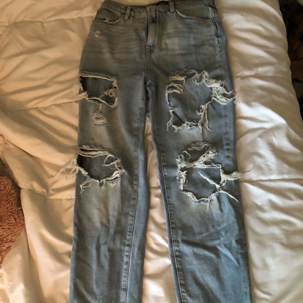 Urban Outfitters High Waisted Distressed Mom Jeans